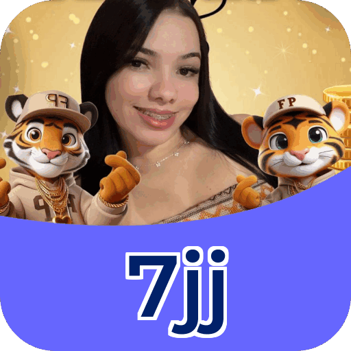 Interface do aplicativo 7jj mostrando jogos disponíveis no iOS e Android